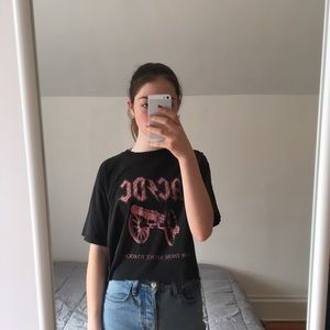cropped band tee